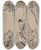 Triptych art skateboard deck of Suzuki Harunobu Old Sage Teaching A Moral by Suzuki Harunobu (1724-1770)