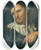Triptych art skateboard deck of Jacob Toorenvliet Portrait Of A Man by Jacob Toorenvliet (1640-1719)