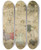 Triptych art skateboard deck of Arthur Rackham Ring A Ring O Roses by Arthur Rackham (1867-1939)