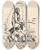 Triptych art skateboard deck of Arnold Peter Weiszkubnan By The Water by Arnold Peter Weisz-Kubnan (1898-1944)
