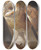 Triptych art skateboard deck of Lopaul Robert Effraie by Leo Paul Robert (1851-1923)