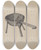 Triptych art skateboard deck of Genevieve Jordan Iron Ladle by Genevieve Jordan