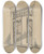 Triptych art skateboard deck of Al Curry Wrought And Cast Iron Gate by Al Curry (20-)
