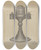 Triptych art skateboard deck of Herman Bader Lamp_1 by Herman Bader