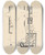 Triptych art skateboard deck of Mikul Galanda Woman And A Pipe by Mikulas Galanda (1895-1938)