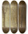 Triptych art skateboard deck of Ladislav Mednynszky Edge Of The Forest In The Moonlight by Ladislav Mednyanszky (1852-1919)