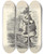Triptych art skateboard deck of Sir John Tenniel A Dirty Crossing by Sir John Tenniel (1820-1914)