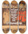 Triptych art skateboard deck of Edward Penfield The Coach Was Once King Of The Road Now Its The Oldsmobile by Edward Penfield (1866-1925)