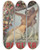 Triptych art skateboard deck of Gino Boccasile Paglieri by Gino Boccasile