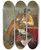 Triptych art skateboard deck of Jean Simon Chardin The Monkey Antiquarian by Jean Simeon Chardin (1699-1779)