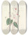 Triptych art skateboard deck of Pierre Joseph Redout Choix Des Plus Belles Fleurs Pl 029 by Pierre Joseph Redoute (1759-1840)