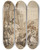 Triptych art skateboard deck of Francesco Fontebasso Darius Familie Knlende For Alexander Den Store by Francesco Fontebasso (1707-1769)