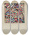 Triptych art skateboard deck of Evelyn Bailey Crazy Quilt by Evelyn Bailey