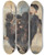 Triptych art skateboard deck of Elfriede Lohsewchtler Zwei Brder by Elfriede Lohse Wachtler (1899-1940)