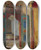 Triptych art skateboard deck of Jan Cigliski Interior Of The Khans Palace In Bakhchisaray From The Journey To Crimea by Jan Ciaglinski (1858-1913)
