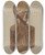Triptych art skateboard deck of John Sullivan Primitive Bust by John Sullivan