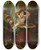 Triptych art skateboard deck of Thomas Faed The Rustic Toilet by Thomas Faed (1826-1900)