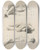 Triptych art skateboard deck of Jozef Hanula Study Of The Male Nude_2 by Jozef Hanula (1863-1944)