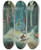 Triptych art skateboard deck of Jn Novk Study For A Slovak Fairytale Ii by Jan Novak (1921-1944)