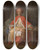 Triptych art skateboard deck of Jeanbaptiste Le Prince Portrait Of An Oriental by Jean-Baptiste Le Prince (1734-1781)