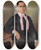 Triptych art skateboard deck of Peter Michal Boh Portrait Of Mrs Vavreanov by Peter Michal Bohun (1822-1879)