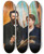 Triptych art skateboard deck of Jeanbaptiste Cariven Selfportrait With His Wife Amlie by Jean-Baptiste Cariven (1843-1904)