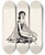 Triptych art skateboard deck of Johannes Frederik Engelbert Ten Klooster Voorspel Gamelan by Johannes Frederik Engelbert Ten Klooster (1873-1940)