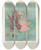 Triptych art skateboard deck of Jean De Bosschre All The Birds Were Very Proud Of Their Appearance by Jean de Bosschre (1878-1953)