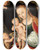 Triptych art skateboard deck of Lucas Cranach The Elder Madonna And Child With The Young St John The Baptist by Lucas Cranach The Elder (1472-1553)