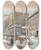 Triptych art skateboard deck of Franz Poledne Mlkerbastei by Franz Poledne (1873-1932)