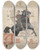 Triptych art skateboard deck of Manuel Orazi Ilustrace K Eposu Huon De Bordeaux by Manuel Orazi (1860-1934)