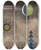 Triptych art skateboard deck of Wassily Kandinsky Im Lockeren Schwarz by Wassily Kandinsky (1866-1944)