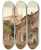 Triptych art skateboard deck of Hugo Darnaut A View Of The Theissenhoferhof In Weissenkirchen by Hugo Darnaut (1850-1937)