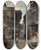 Triptych art skateboard deck of Johan Barthold Jongkind A Street In Landerneau by Johan Barthold Jongkind (1819-1891)