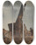 Triptych art skateboard deck of Jeanlouis Forain Pose Dun Observatoire Par Des Camoufleurs by Jean Louis Forain (1852-1931)