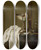 Triptych art skateboard deck of Willem Claesz Heda Still Life With Nautilus Cup by Willem Claesz Heda (1594-1680)