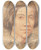 Triptych art skateboard deck of Gian Lorenzo Bernini Portrait Of A Young Man_1 by Gian Lorenzo Bernini (1598-1680)