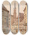 Triptych art skateboard deck of Karl Wenzel Zajicek Blick Von Der Stallburggasse Zur Michaelerkirche by Karl Wenzel Zajicek (1860-1923)