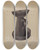 Triptych art skateboard deck of Fritz Boehmer Lamp_1 by Fritz Boehmer
