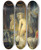 Triptych art skateboard deck of Jeanfrdric Schall Morning Toilet by Jean-Frdric Schall (1752-1825)
