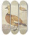 Triptych art skateboard deck of Aert Schouman Two Red Ducks by Aert Schouman (1710-1792)