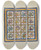 Triptych art skateboard deck of Irene Schaefer Bedspread_1 by Irene Schaefer