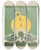Triptych art skateboard deck of Dugald Stewart Walker And Pipe The Little Songs That Are Inside Of Bubbles by Dugald Stewart Walker (1883-1937)
