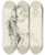 Triptych art skateboard deck of Jeanbaptiste Carpeaux Etude De Plusieurs Hommes Formant Une Ronde by Jean-Baptiste Carpeaux (1827-1875)