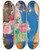 Triptych art skateboard deck of Alexej Von Jawlensky Still Life Flower Still Life With Vase And Figure Semiprofile by Alexej Von Jawlensky (1864-1941)