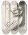Triptych art skateboard deck of Albert Besnard The Rape Le Viol by Albert Besnard (1849-1934)