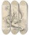 Triptych art skateboard deck of David Humbert De Superville Vrouwelijk Naakt Zittend En Leunend Op De Ellebogen by David Humbert De Superville (1770-1849)