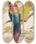 Triptych art skateboard deck of Henry Keller Old Grumpy by Henry Keller (1869-1949)
