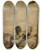 Triptych art skateboard deck of Arthur Rackham The Adventure Of Chanticleer And Partlet by Arthur Rackham (1867-1939)