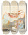 Triptych art skateboard deck of William Blake Visions Of The Daughters Of Albion Pl 10 by William Blake (1757-1827)